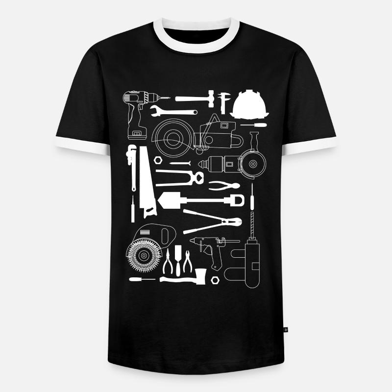 Tools Tools Craftsman - Men's Ringer Shirt - black/white