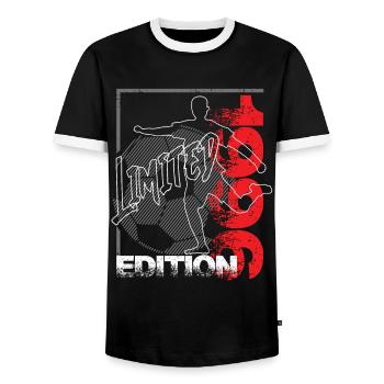Édition limitée 1996 Édition limitée Football - T-shirt contrasté Homme - noir/blanc - Devant - AI Model Female 172 light (172cm) & AI Model Male 178 light (178cm)