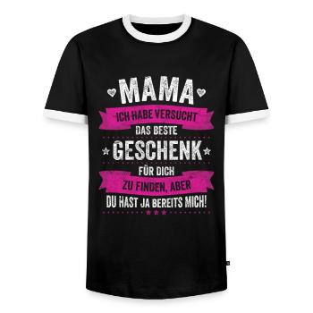 Le meilleur cadeau que je suis maman pour la fête des mères - T-shirt contrasté Homme - noir/blanc - Devant - AI Model Female 172 light (172cm) & AI Model Male 178 light (178cm)
