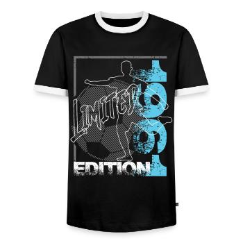 Édition limitée 1961 Édition limitée Football - T-shirt contrasté Homme - noir/blanc - Devant - AI Model Female 172 light (172cm) & AI Model Male 178 light (178cm)