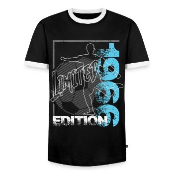 Limited Edition 1966 Limited Edition Fußball - Männer Kontrast-T-Shirt - Schwarz/Weiß - Vorne - AI Model Female 172 light (172cm) & AI Model Male 178 light (178cm)