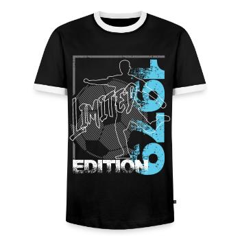 Limited Edition 1979 Limited Edition Football - Men's Ringer Shirt - black/white - Front - AI Model Female 172 light (172cm) & AI Model Male 178 light (178cm)