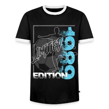 Limited Edition 1989 Limited Edition Football - Men's Ringer Shirt - black/white - Front - AI Model Female 172 light (172cm) & AI Model Male 178 light (178cm)