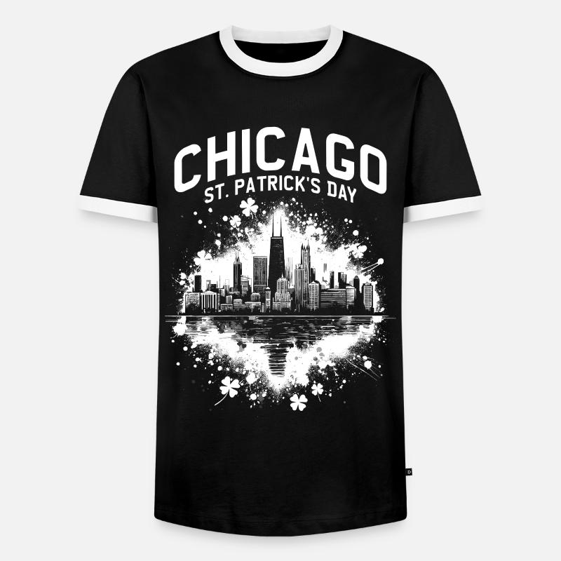 Chicago St. Patrick's Day - Männer Kontrast-T-Shirt - Schwarz/Weiß