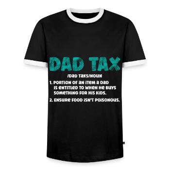 Papa Steuer Lustig Papa Steuer Definition Vatertag - Männer Kontrast-T-Shirt - Schwarz/Weiß - Vorne - AI Model Female 172 light (172cm) & AI Model Male 178 light (178cm)