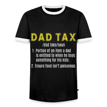 Papa Steuer Lustig Papa Steuer Definition Vatertag - Männer Kontrast-T-Shirt - Schwarz/Weiß - Vorne - AI Model Female 172 light (172cm) & AI Model Male 178 light (178cm)