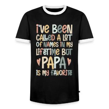 i've been called papa - Männer Kontrast-T-Shirt - Schwarz/Weiß - Vorne - AI Model Female 172 light (172cm) & AI Model Male 178 light (178cm)