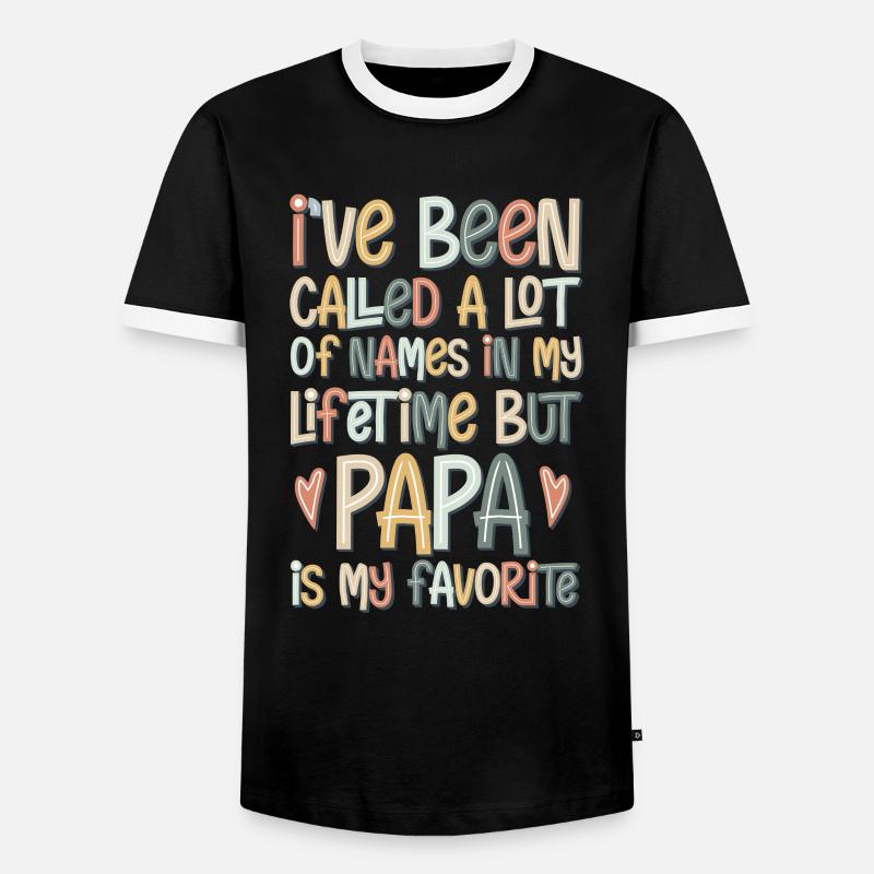 i've been called papa - Männer Kontrast-T-Shirt - Schwarz/Weiß