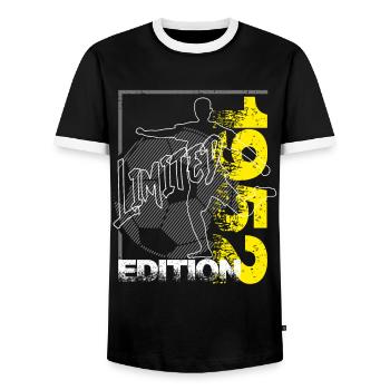 Limited Edition 1952 Limited Edition Fußball - Männer Kontrast-T-Shirt - Schwarz/Weiß - Vorne - AI Model Female 172 light (172cm) & AI Model Male 178 light (178cm)