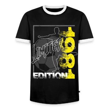 Édition limitée 1981 Édition limitée Football - T-shirt contrasté Homme - noir/blanc - Devant - AI Model Female 172 light (172cm) & AI Model Male 178 light (178cm)