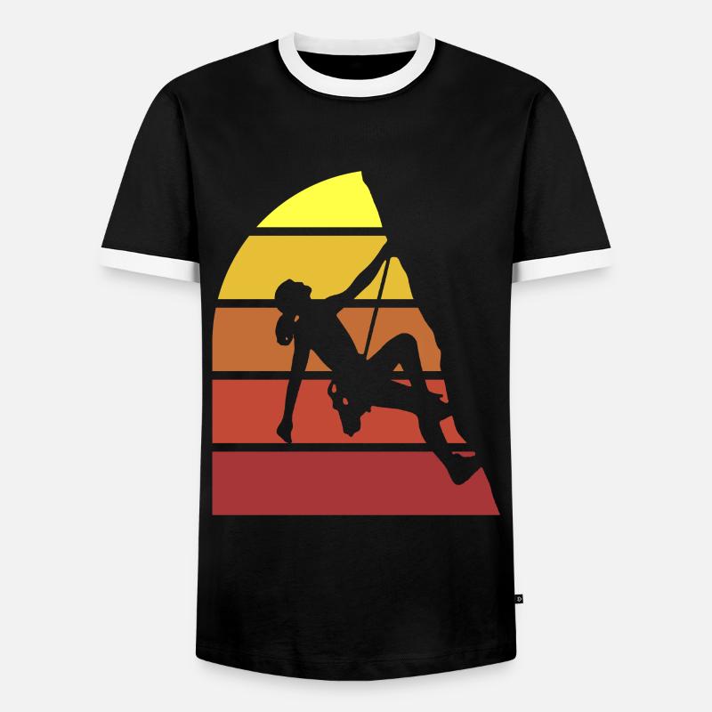 Klettern Mountain Boulder Climble Climber - Männer Kontrast-T-Shirt - Schwarz/Weiß