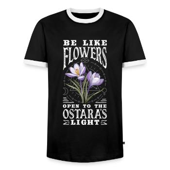Easter Eostre Pagan Spring - Men's Ringer Shirt - black/white - Front - AI Model Female 172 light (172cm) & AI Model Male 178 light (178cm)