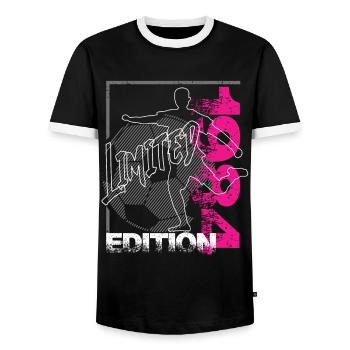 Édition limitée 1984 Édition limitée Football - T-shirt contrasté Homme - noir/blanc - Devant - AI Model Female 172 light (172cm) & AI Model Male 178 light (178cm)