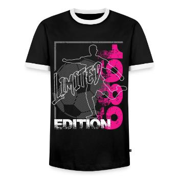 Limited Edition 1989 Limited Edition Football - Men's Ringer Shirt - black/white - Front - AI Model Female 172 light (172cm) & AI Model Male 178 light (178cm)