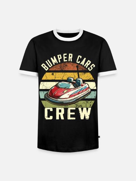 Freizeitpark Kirmes Rummel Autoscooter - Männer Kontrast-T-Shirt - Schwarz/Weiß