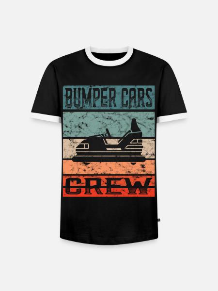Freizeitpark Kirmes Rummel Autoscooter - Männer Kontrast-T-Shirt - Schwarz/Weiß