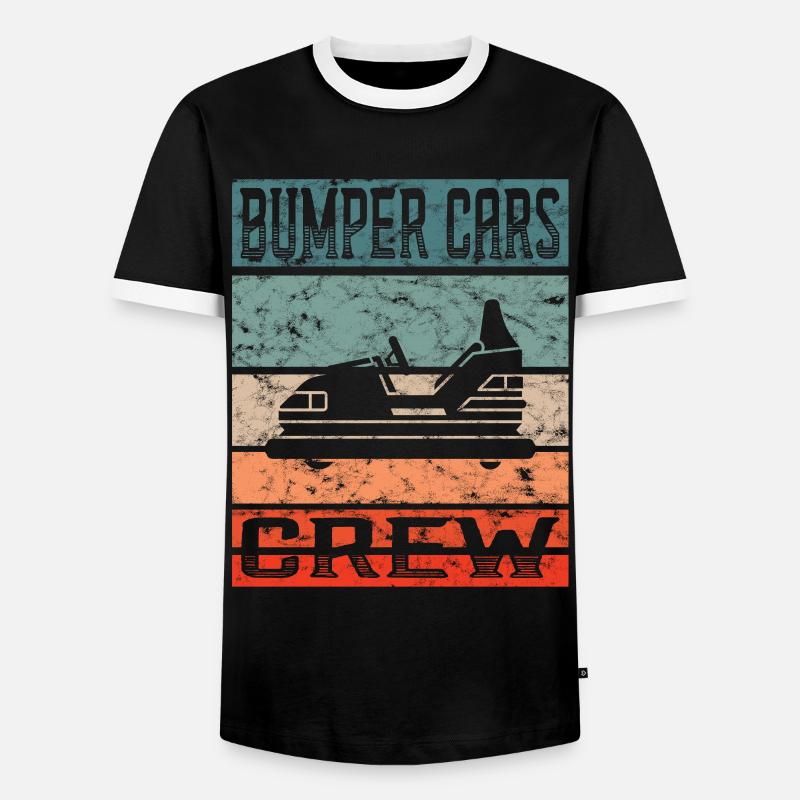 Freizeitpark Kirmes Rummel Autoscooter - Männer Kontrast-T-Shirt - Schwarz/Weiß
