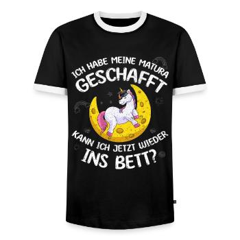 Maturant Habe meine Matura Geschafft Abschluss - Männer Kontrast-T-Shirt - Schwarz/Weiß - Vorne - AI Model Female 172 light (172cm) & AI Model Male 178 light (178cm)