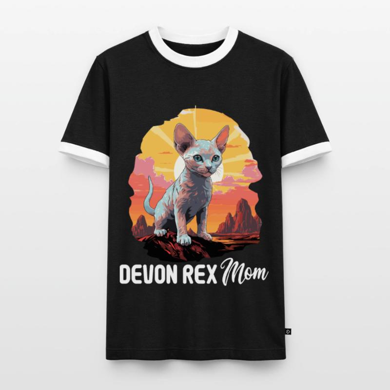 Devon Rex Kitten Devon Rex Cat Men's Ringer Shirt