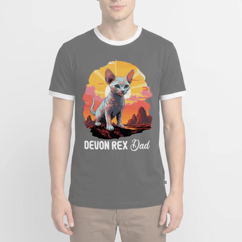 Devon Rex Kitten Devon Rex Cat Men's Ringer Shirt