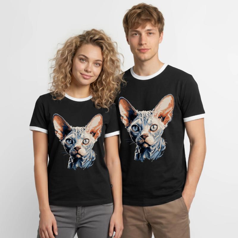 Devon Rex Kitten Devon Rex Cat Men's Ringer Shirt