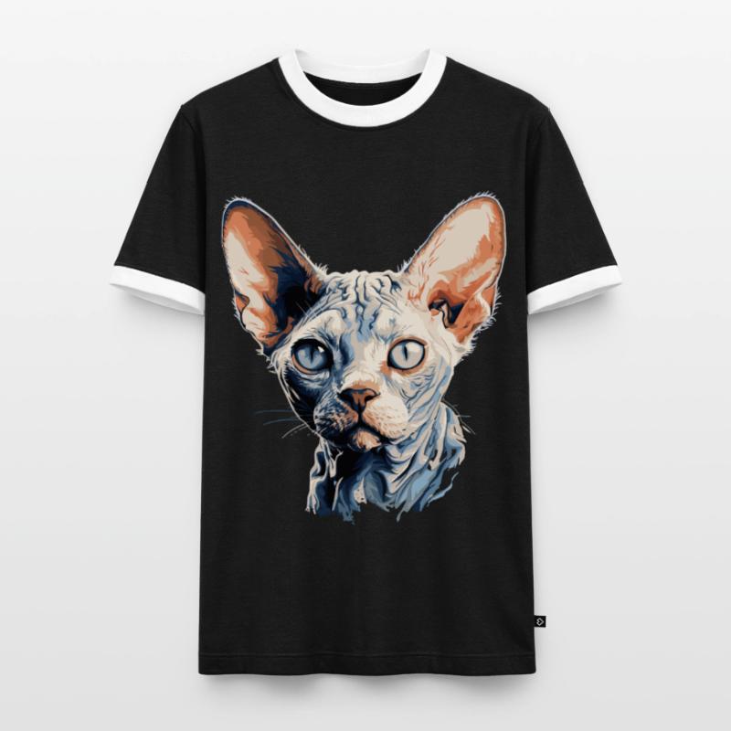 Devon Rex Kitten Devon Rex Cat Men's Ringer Shirt