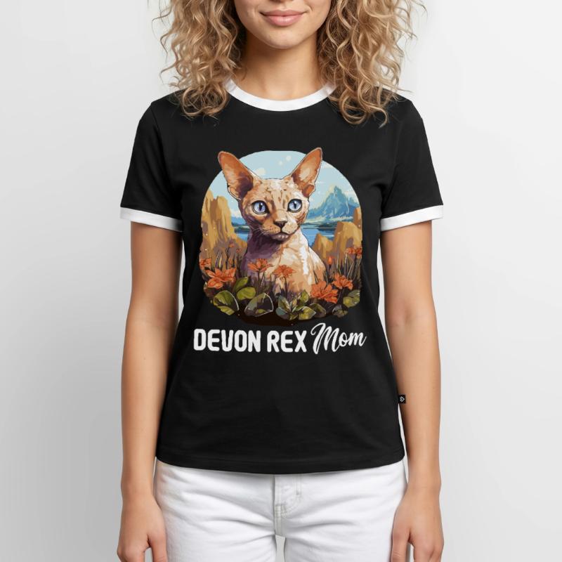 Devon Rex Kitten Devon Rex Cat Men's Ringer Shirt
