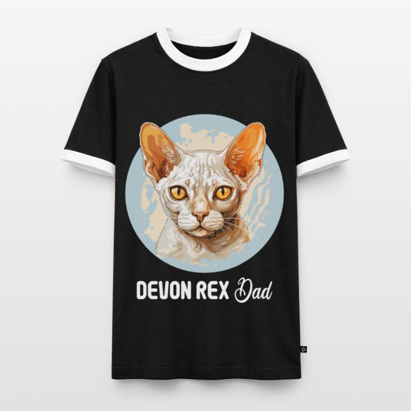 Devon Rex Kätzchen Devon Rex Katze Männer Kontrast-T-Shirt