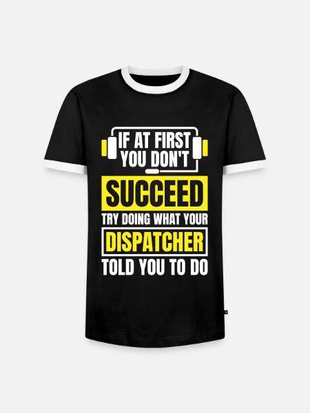 Notruf Leitstelle Einsatzzentrale - Männer Kontrast-T-Shirt - Schwarz/Weiß