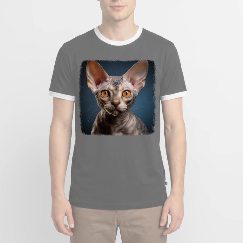 Devon Rex Kitten Devon Rex Cat Men's Ringer Shirt