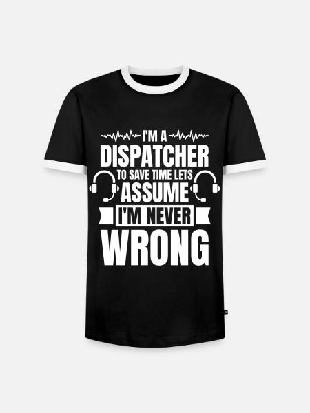 Notruf Leitstelle Einsatzzentrale - Männer Kontrast-T-Shirt - Schwarz/Weiß