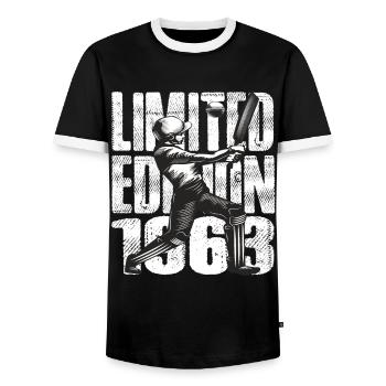Édition limitée 1963 Édition limitée Cricket - T-shirt contrasté Homme - noir/blanc - Devant - AI Model Female 172 light (172cm) & AI Model Male 178 light (178cm)