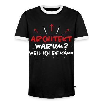 Architekt Spruch Architektur Architekt Geschenk - Männer Kontrast-T-Shirt - Schwarz/Weiß - Vorne - AI Model Female 172 light (172cm) & AI Model Male 178 light (178cm)