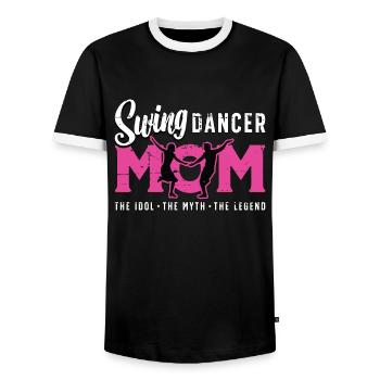 Swing Dancer Mom The Idol The Myth The Dance Sport - Männer Kontrast-T-Shirt - Schwarz/Weiß - Vorne - AI Model Female 172 light (172cm) & AI Model Male 178 light (178cm)