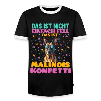 Malinois DAS IST NICHT FELL DAS IST MALINOIS - Männer Kontrast-T-Shirt - Schwarz/Weiß - Vorne - AI Model Female 172 light (172cm) & AI Model Male 178 light (178cm)