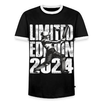 Édition limitée 2024 Édition limitée Cricket - T-shirt contrasté Homme - noir/blanc - Devant - AI Model Female 172 light (172cm) & AI Model Male 178 light (178cm)