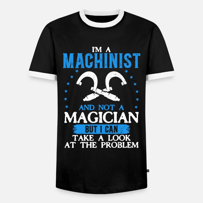 Precision instead of magic - Men's Ringer Shirt - black/white