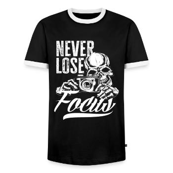 Photographe Photographe Photographe - T-shirt contrasté Homme - noir/blanc - Devant - AI Model Female 172 light (172cm) & AI Model Male 178 light (178cm)