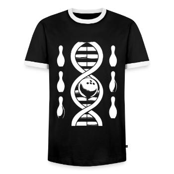 Bowling Bowlen Bowler Its In My Dna - Männer Kontrast-T-Shirt - Schwarz/Weiß - Vorne - AI Model Female 172 light (172cm) & AI Model Male 178 light (178cm)