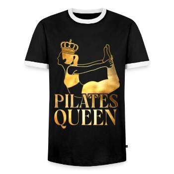 Pilates Instructor Teacher Pilates - Männer Kontrast-T-Shirt - Schwarz/Weiß - Vorne - AI Model Female 172 light (172cm) & AI Model Male 178 light (178cm)