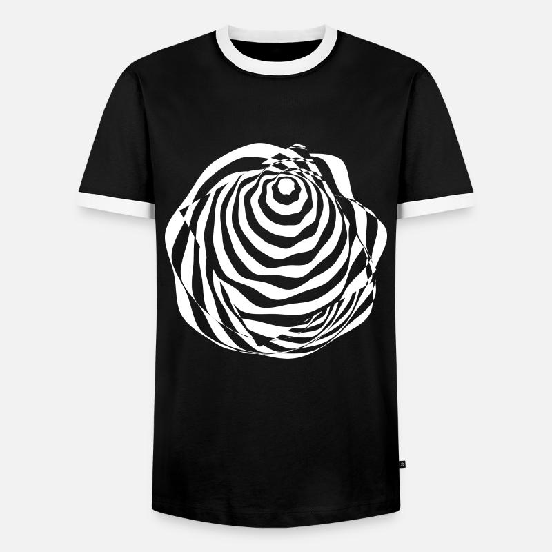 Illusion Optical illusion Perception - Men's Ringer Shirt - black/white