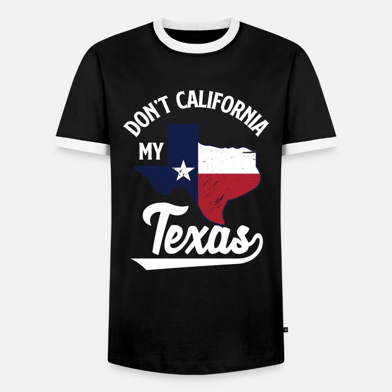 Texas - Männer Kontrast-T-Shirt - Schwarz/Weiß