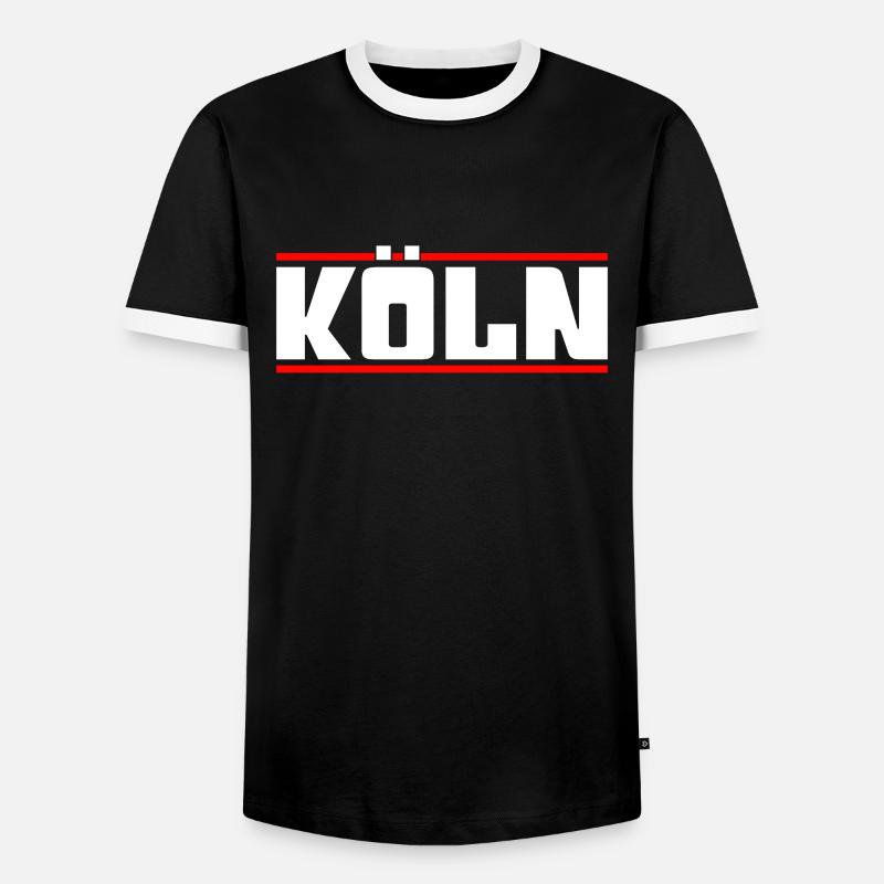 Cologne - Men's Ringer Shirt - black/white