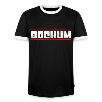 Bochum - T-shirt contrasté Homme - noir/blanc - Devant - AI Model Female 172 light (172cm) & AI Model Male 178 light (178cm)