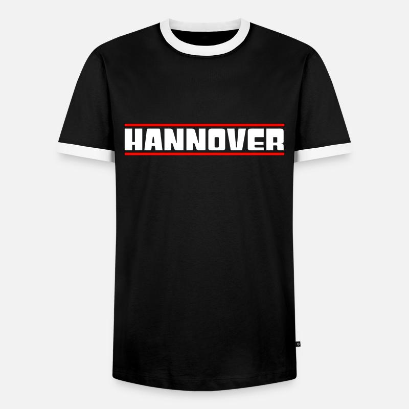 Hanover - Men's Ringer Shirt - black/white
