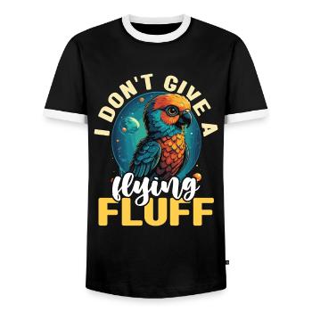 Conure I Don't Give A Flying Pet Bird Conure Lover - Men's Ringer Shirt - black/white - Front - AI Model Female 172 light (172cm) & AI Model Male 178 light (178cm)