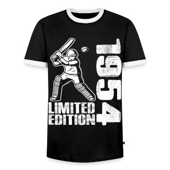 Édition limitée 1954 Édition limitée Cricket - T-shirt contrasté Homme - noir/blanc - Devant - AI Model Female 172 light (172cm) & AI Model Male 178 light (178cm)