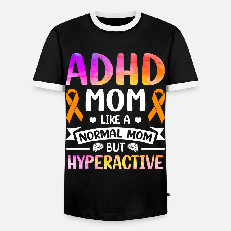 Funny ADHD saying - Men's Ringer Shirt - black/white
