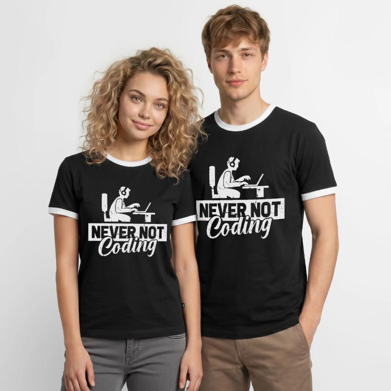 Entwickler Coder Programmierer Männer Kontrast-T-Shirt