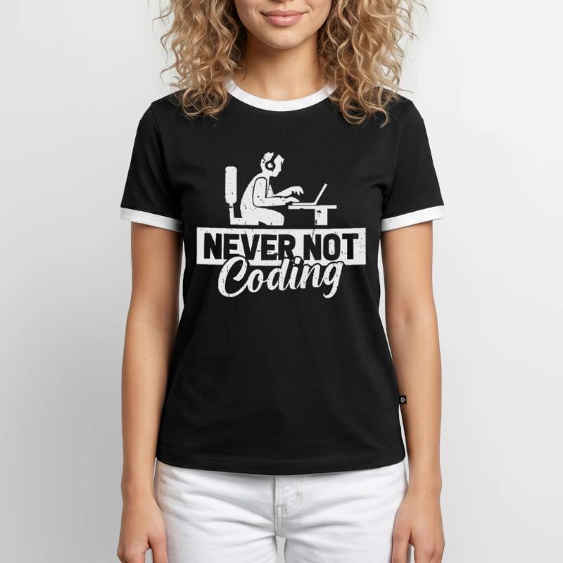 Entwickler Coder Programmierer Männer Kontrast-T-Shirt